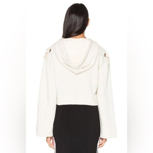 REVOLVE KENDALL & KYLIE Hoodie Sweater Hoody Bell Sleeve Cropped Pullover - Picture 16 of 16